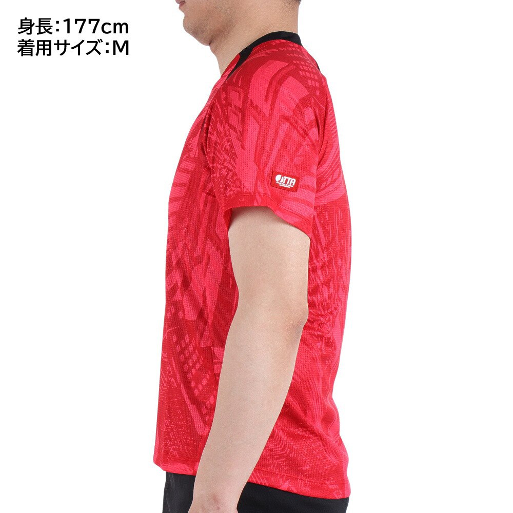 ミズノ（MIZUNO）（メンズ、レディース）卓球ウエア ゲームシャツ 赤 レッド 82JA000162 | スポーツ用品はスーパースポーツゼビオ