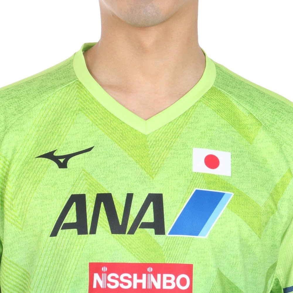 ミズノ（MIZUNO）（メンズ、レディース）卓球ウエア ゲームシャツ 全日本 レプリカシャツ ユニセックス 82JA200037 速乾