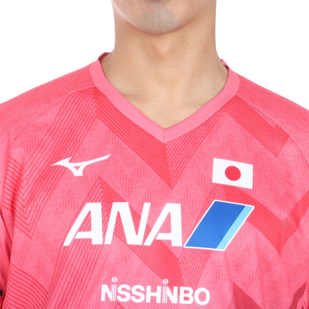 ミズノ（MIZUNO）（メンズ、レディース）卓球ウエア ゲームウェア 全日本レプリカシャツ ユニセックス 82JA200064 速乾