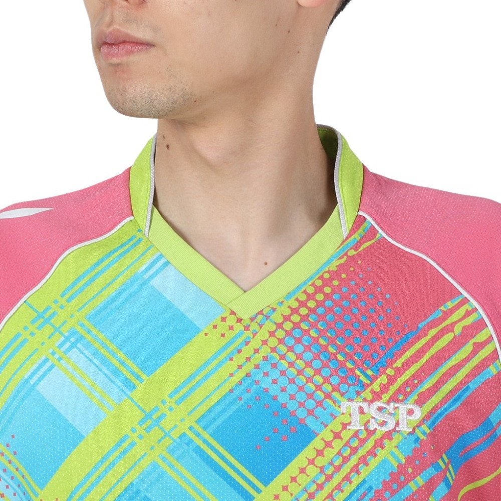 ティーエスピー（TSP）（メンズ、レディース）卓球ウエア シャツ シャドーチェックシャツ 031415 0300