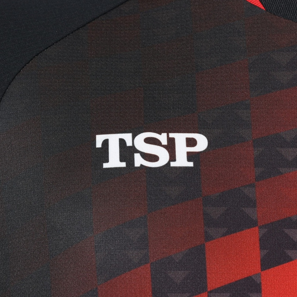 ティーエスピー（TSP）（メンズ、レディース）卓球ウエア 半袖シャツ チェッカーグラデシャツ 031431 0020 速乾