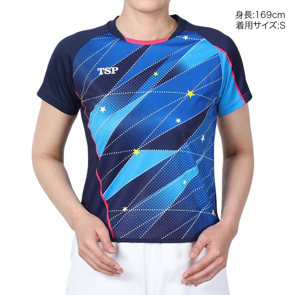 ティーエスピー（TSP）（レディース）卓球ウエア シャツ レディス フリッシュシャツ 032419 0100 速乾