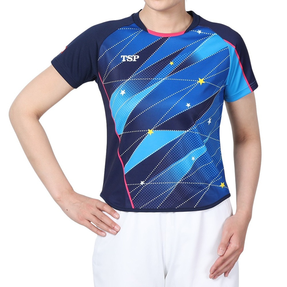 ティーエスピー（TSP）（レディース）卓球ウエア シャツ レディス フリッシュシャツ 032419 0100 速乾