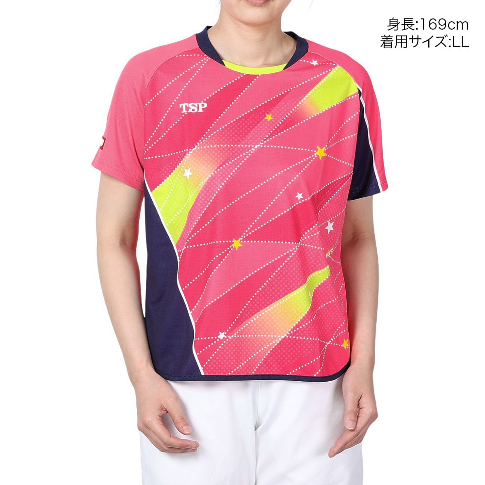ティーエスピー（TSP）（レディース）卓球ウエア シャツ レディス フリッシュシャツ 032419 0300 速乾