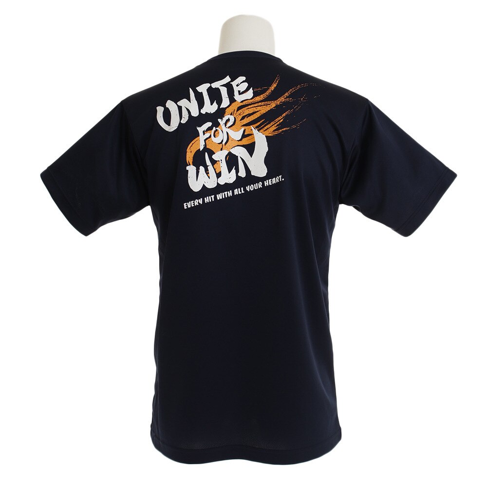  Tシャツ メンズ ドライプラス UNITE FOR WIN 半袖Tシャツ 740G9ES3587 NVY 卓球ウェア