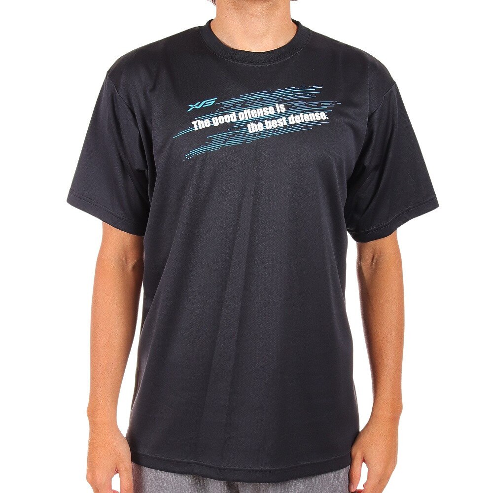 エックスティーエス（XTS） ドライプラス 半袖Tシャツ 740G0ES8859 BLK 卓球ウェア