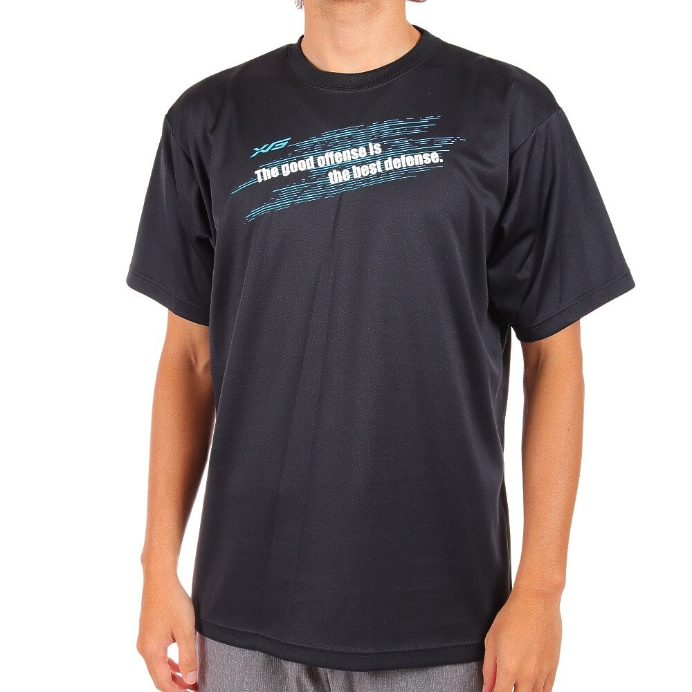 エックスティーエス（XTS） ドライプラス 半袖Tシャツ 740G0ES8859 BLK 卓球ウェア