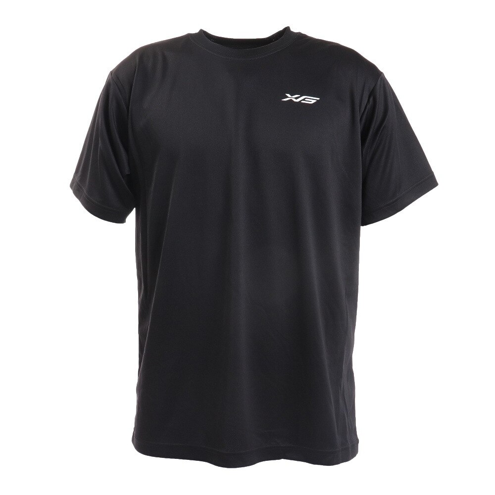 エックスティーエス（XTS）（メンズ）ドライプラス 半袖Tシャツ 740G0ES8860 BLK 卓球ウェア★★★