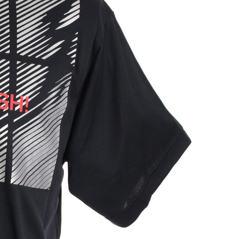 エックスティーエス（XTS）（メンズ）ドライプラス メッセージTシャツ 740G0ES8862 BLK 卓球ウェア★★★
