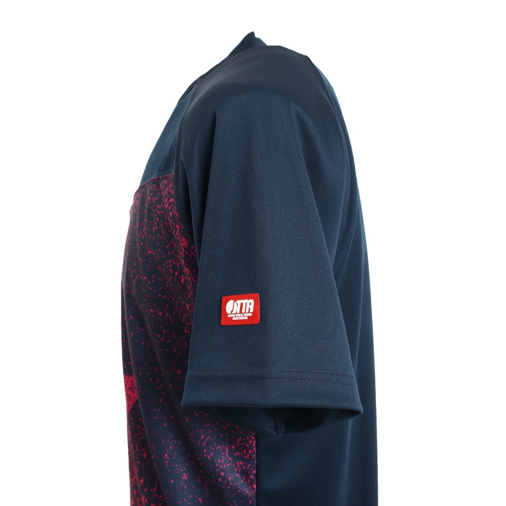 Uea（Uea）（メンズ、レディース、キッズ）日本卓球協会(JTTA)公認 ドライプラス 卓球シャツ UEA307 NVY 卓球ウェア 吸汗速乾★★★