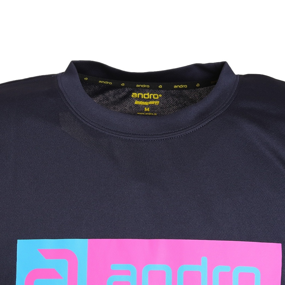 アンドロ（andro）（メンズ、レディース）卓球ウエア シャツ ナパTシャツ CB 300023009 ネイビー/ピンク