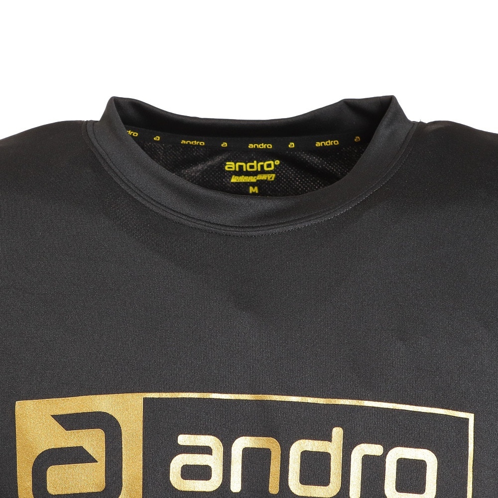 アンドロ（andro）（メンズ、レディース）卓球ウエア シャツ ナパTシャツ CB 300023011 ブラック/ゴールド