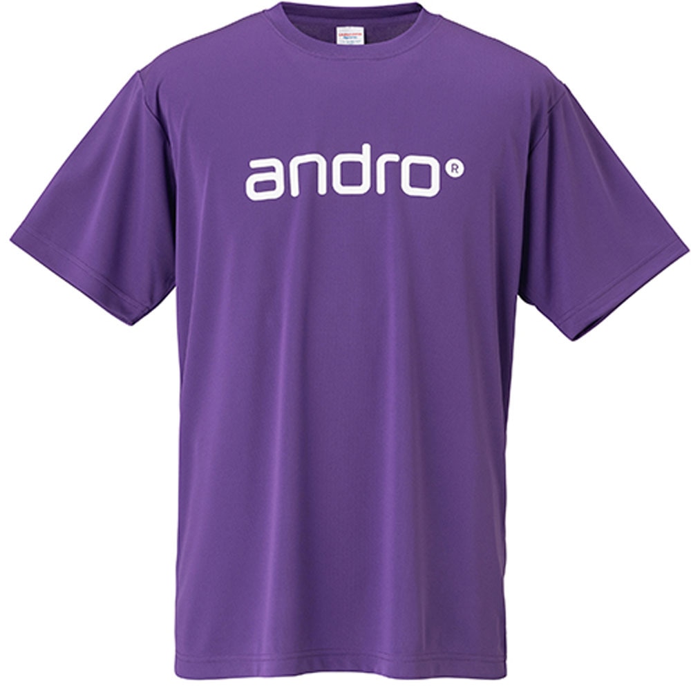 andro 卓球ウエア シャツ ナパ半袖Tシャツ 4 300023025 パープル/ホワイト SS 159 卓球