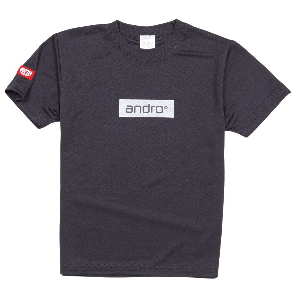 アンドロ（andro）（キッズ）卓球ウエア ジュニア ナパ Tシャツ BX 300023030 ガンメタル/シルバー 速乾
