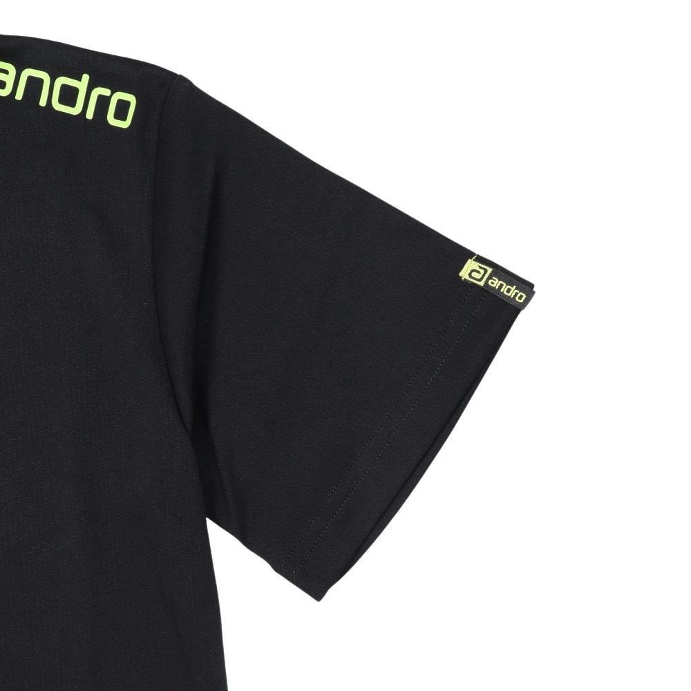 アンドロ（andro）（メンズ、レディース）卓球ウエア ナパ Tシャツ ドライ 300023019 ブラック/ネオンイエロー 速乾 UVカット