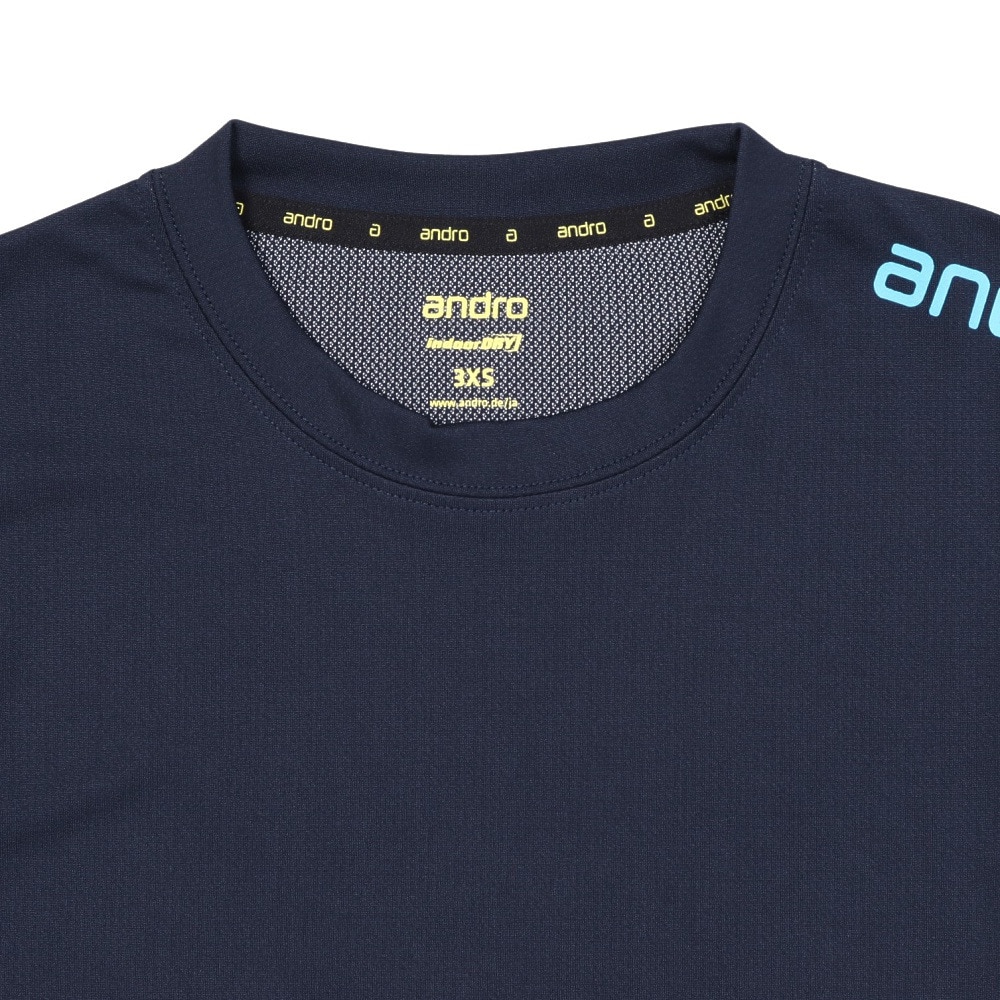 アンドロ（andro）（メンズ、レディース）卓球ウエア ナパ Tシャツ ドライ 300023021 ネイビー/ブルー