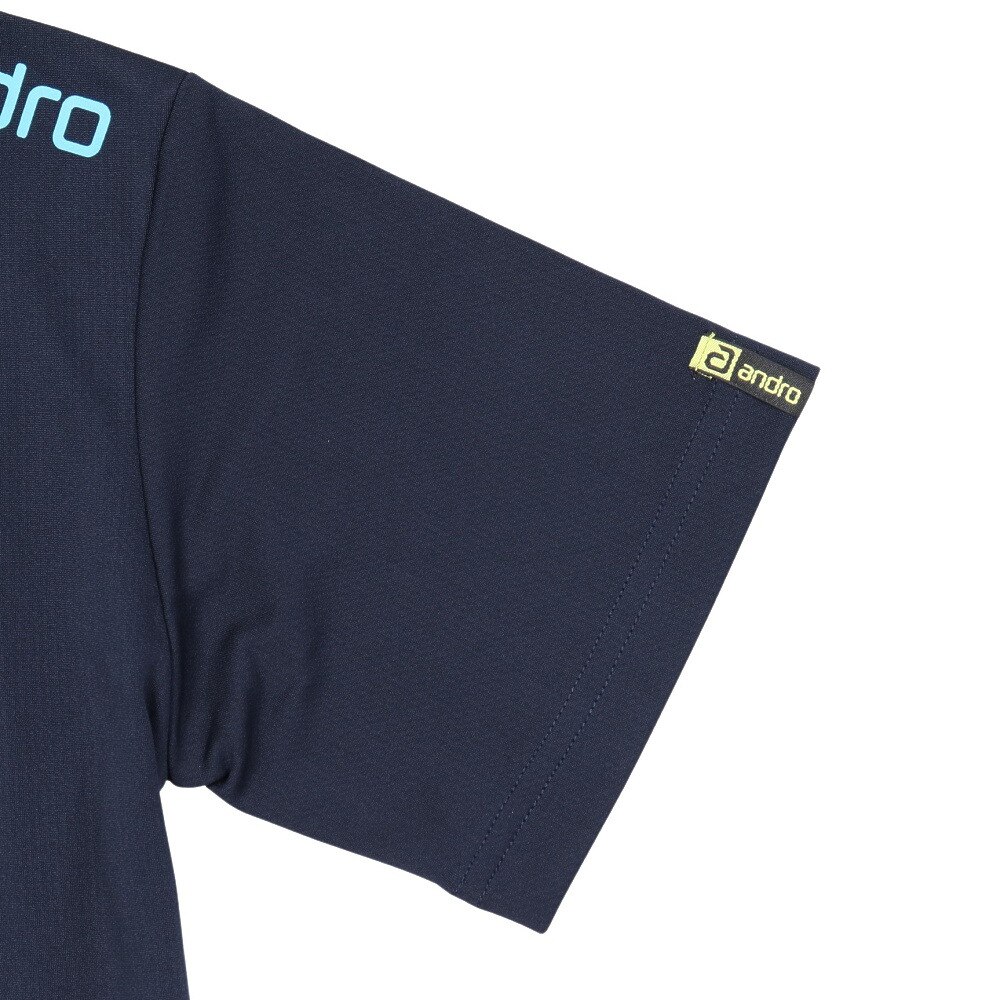 アンドロ（andro）（メンズ、レディース）卓球ウエア ナパ Tシャツ ドライ 300023021 ネイビー/ブルー 速乾 UVカット
