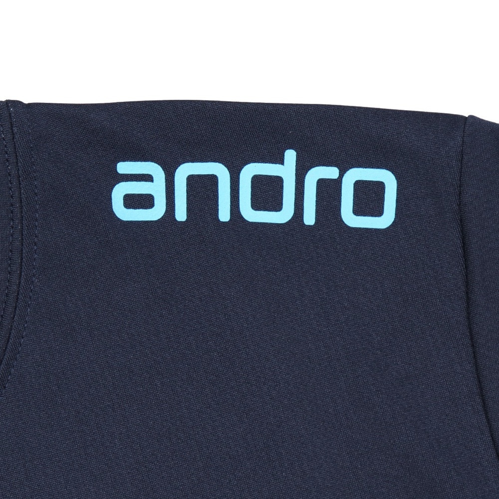 アンドロ（andro）（メンズ、レディース）卓球ウエア ナパ Tシャツ ドライ 300023021 ネイビー/ブルー 速乾 UVカット