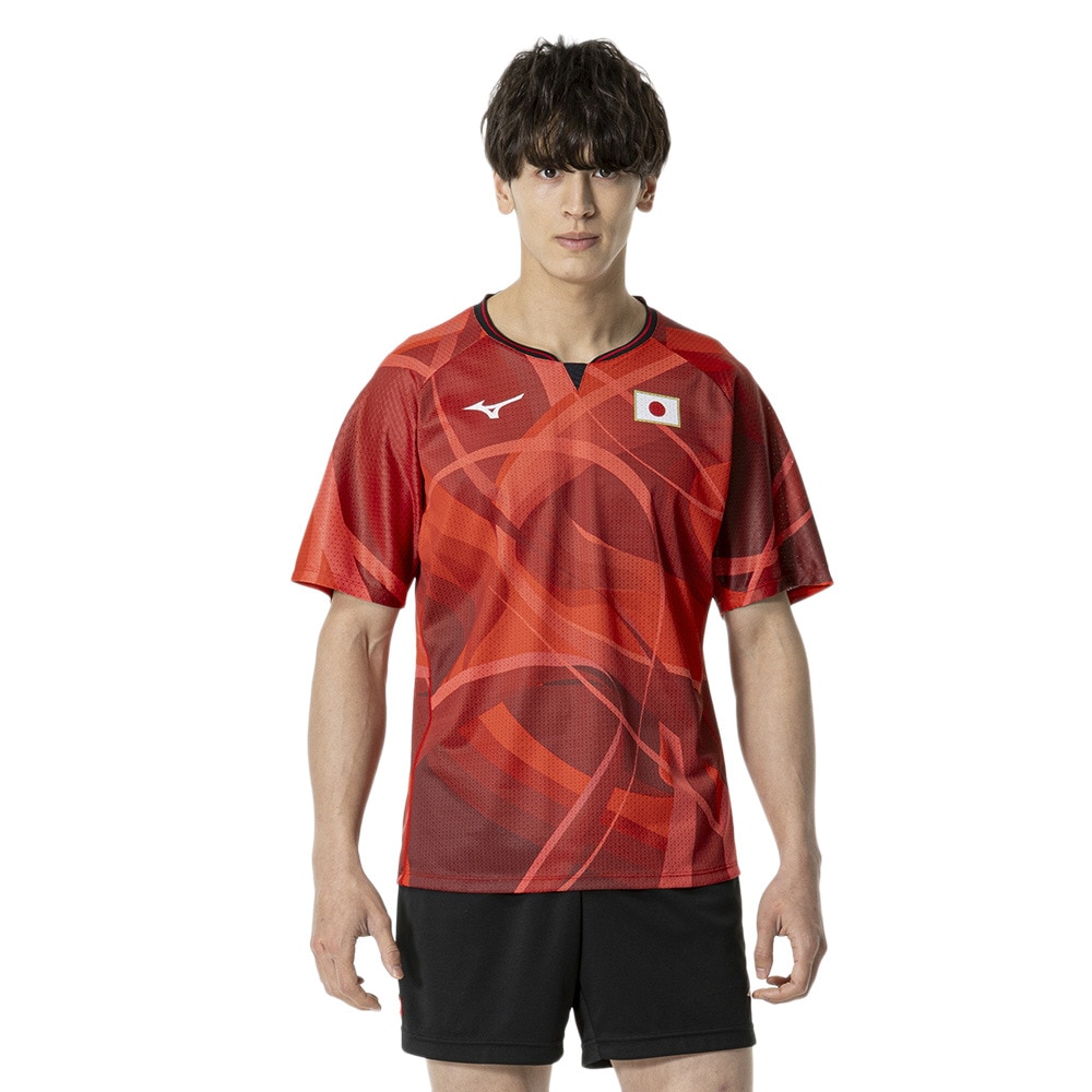 ミズノ（MIZUNO）（メンズ、レディース）卓球ウエア シャツ レプリカシャツ ユニセックス 82JAB50062