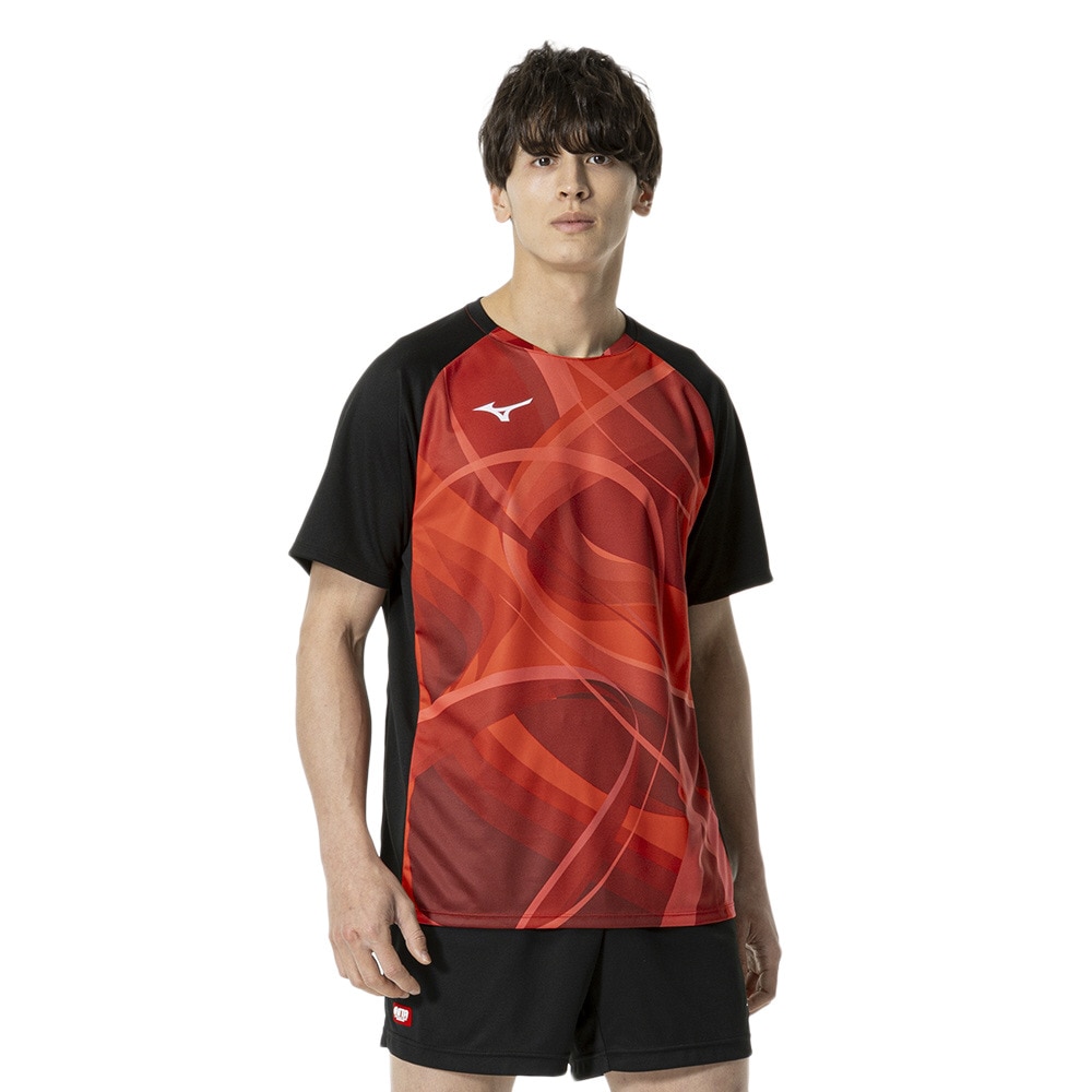 ミズノ（MIZUNO）（メンズ、レディース）卓球ウエア シャツ ゲームシャツ ユニセックス 82JAB50162