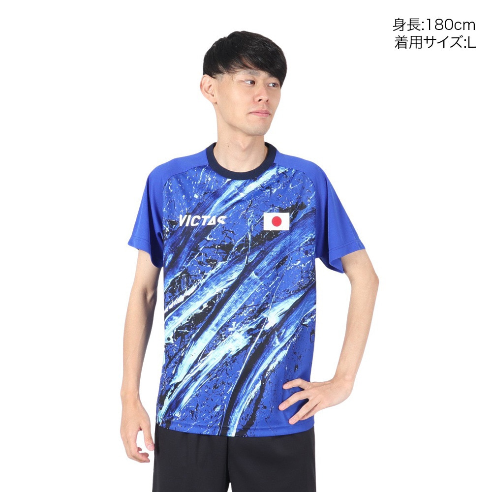 ヴィクタス（VICTAS）（メンズ、レディース）卓球 V-24レプリカシャツ 532403 BLUE