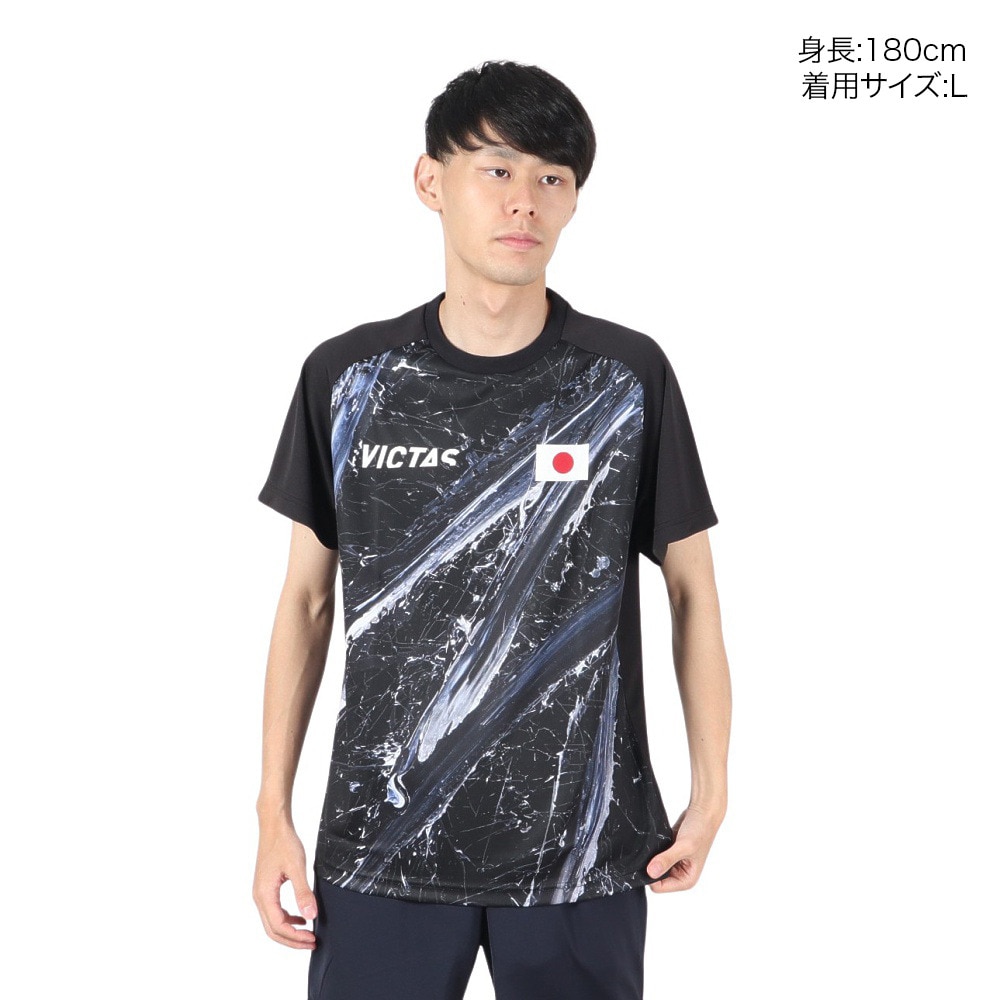 ヴィクタス（VICTAS）（メンズ、レディース）卓球 V-24レプリカシャツ 532403 GRAY