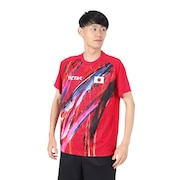 (メンズ、レディース)卓球 V-24レプリカシャツ 532403 RED