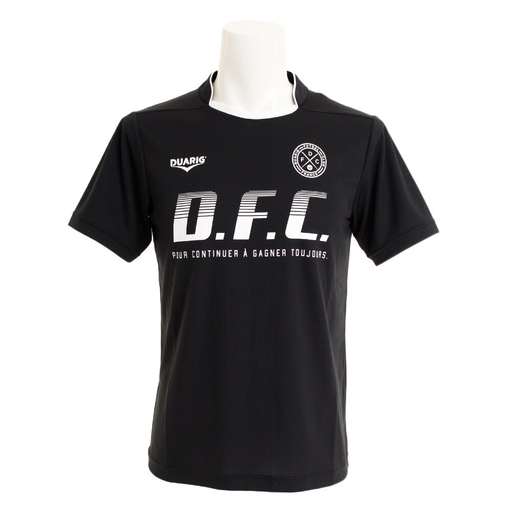 サッカー ウェア メンズ 半袖 Tシャツ ドライプラス(吸汗速乾) DFC プラクティスシャツ 741D9SI7211 BLK