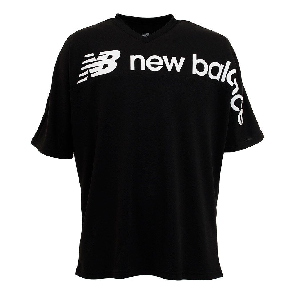 90s Bigロゴプラクティスシャツ Jmtf0402bk サッカー スポーツ ウェア メンズ プラクティスシャツ Tシャツ 半袖 ニューバランス ヴィクトリアゴルフ