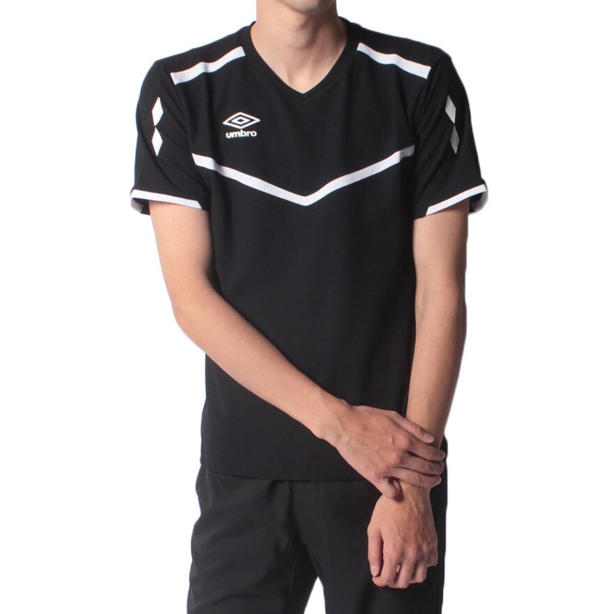  サッカーウェア Jリーグサプライ 半袖プラクティスシャツ UUURJA54 BLK