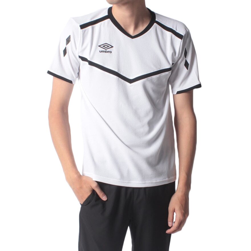  サッカーウェア Jリーグサプライ 半袖プラクティスシャツ UUURJA54 WHT
