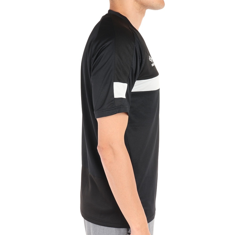 アンブロ（UMBRO）（メンズ、レディース）サッカーウェア  Tシャツ ブリーズプラスショートスリーブシャツ UUUSJA61XB BLK