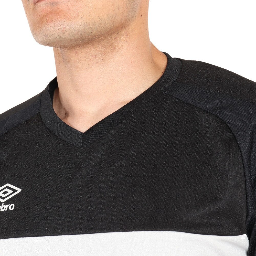アンブロ（UMBRO）（メンズ、レディース）サッカーウェア  Tシャツ ブリーズプラスショートスリーブシャツ UUUSJA61XB BLK