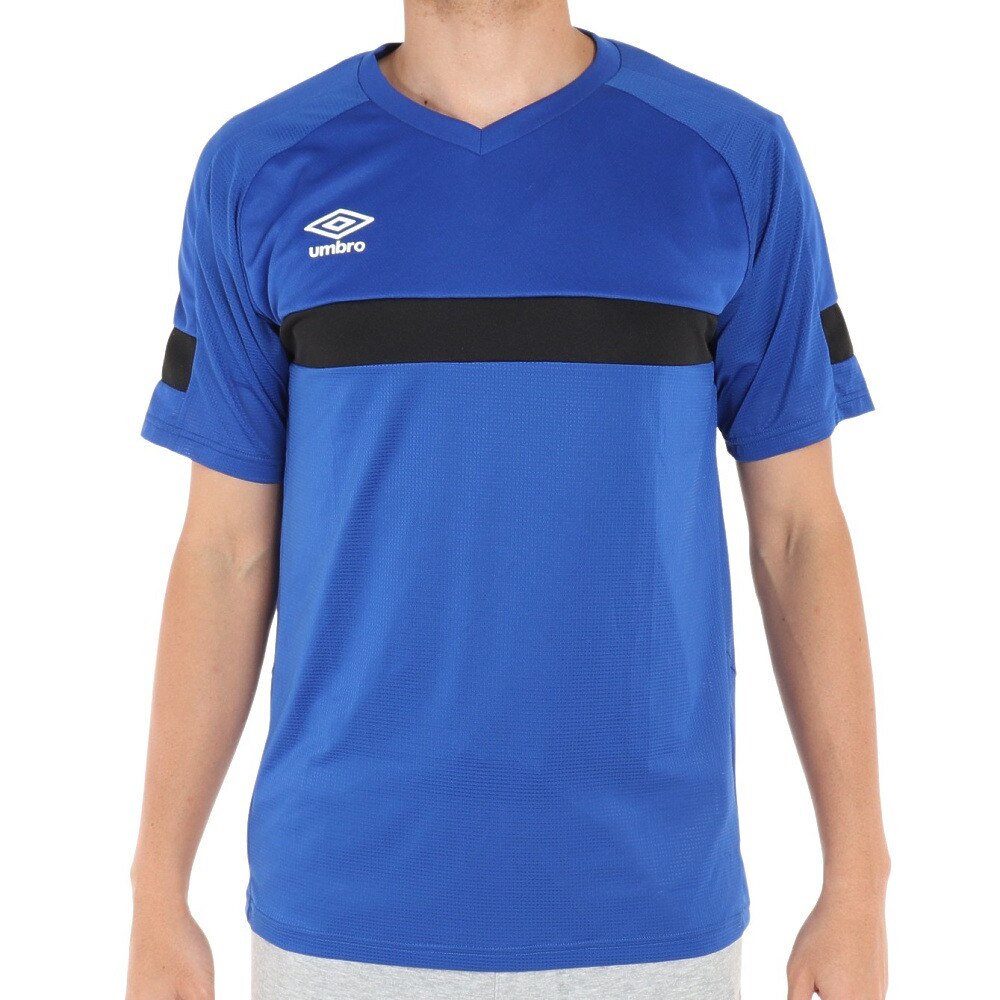 アンブロ（UMBRO）（メンズ、レディース）サッカーウェア  Tシャツ ブリーズプラスショートスリーブシャツ UUUSJA61XB BLU