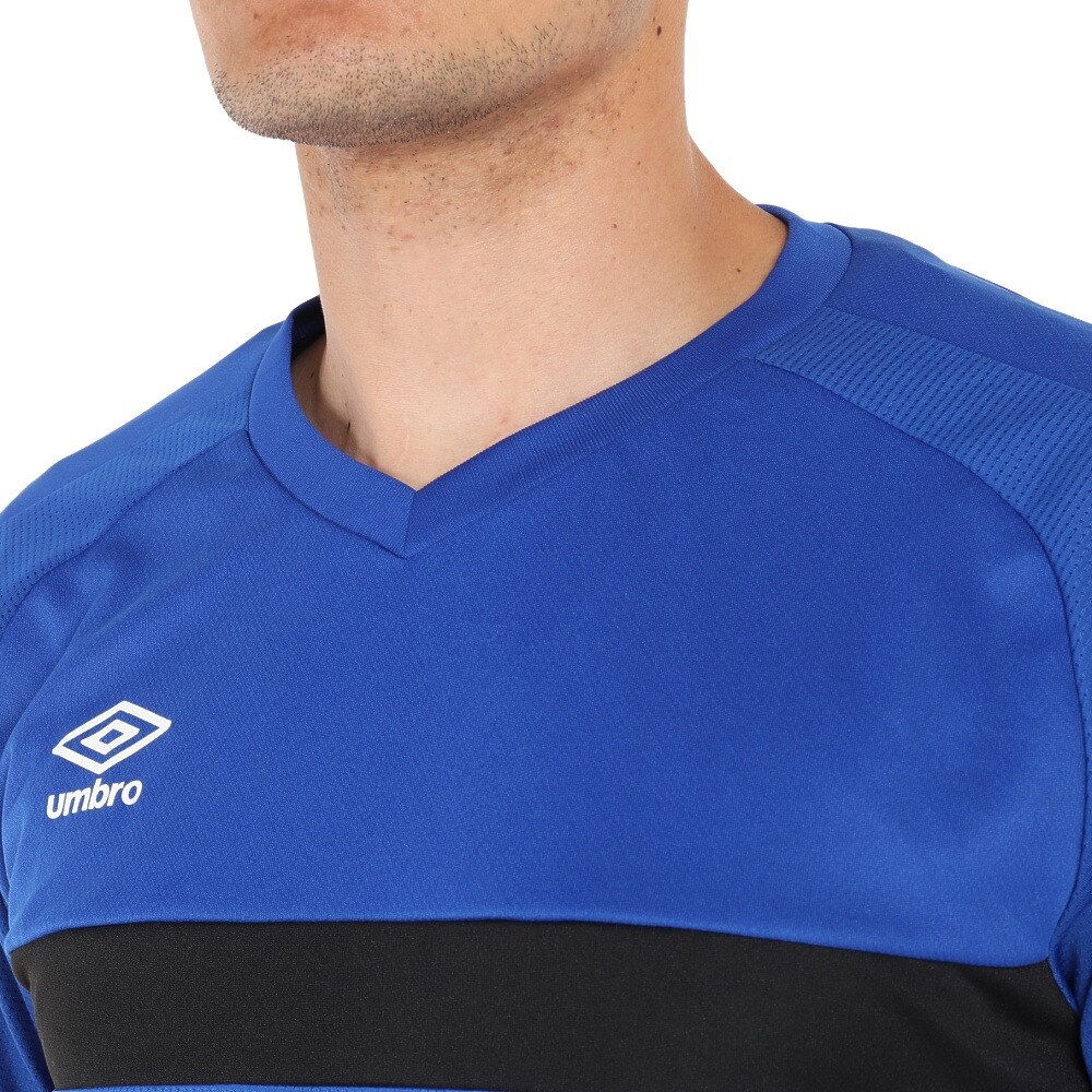 アンブロ（UMBRO）（メンズ、レディース）サッカーウェア  Tシャツ ブリーズプラスショートスリーブシャツ UUUSJA61XB BLU