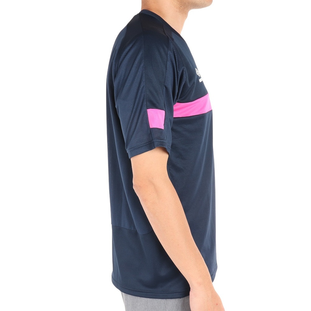 アンブロ（UMBRO）（メンズ、レディース）サッカーウェア  Tシャツ ブリーズプラスショートスリーブシャツ UUUSJA61XB NVSP