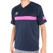アンブロ(UMBRO)(メンズ、レディース)サッカーウェア  Tシャツ ブリーズプラスショートスリーブシャツ UUUSJA61XB NVSP