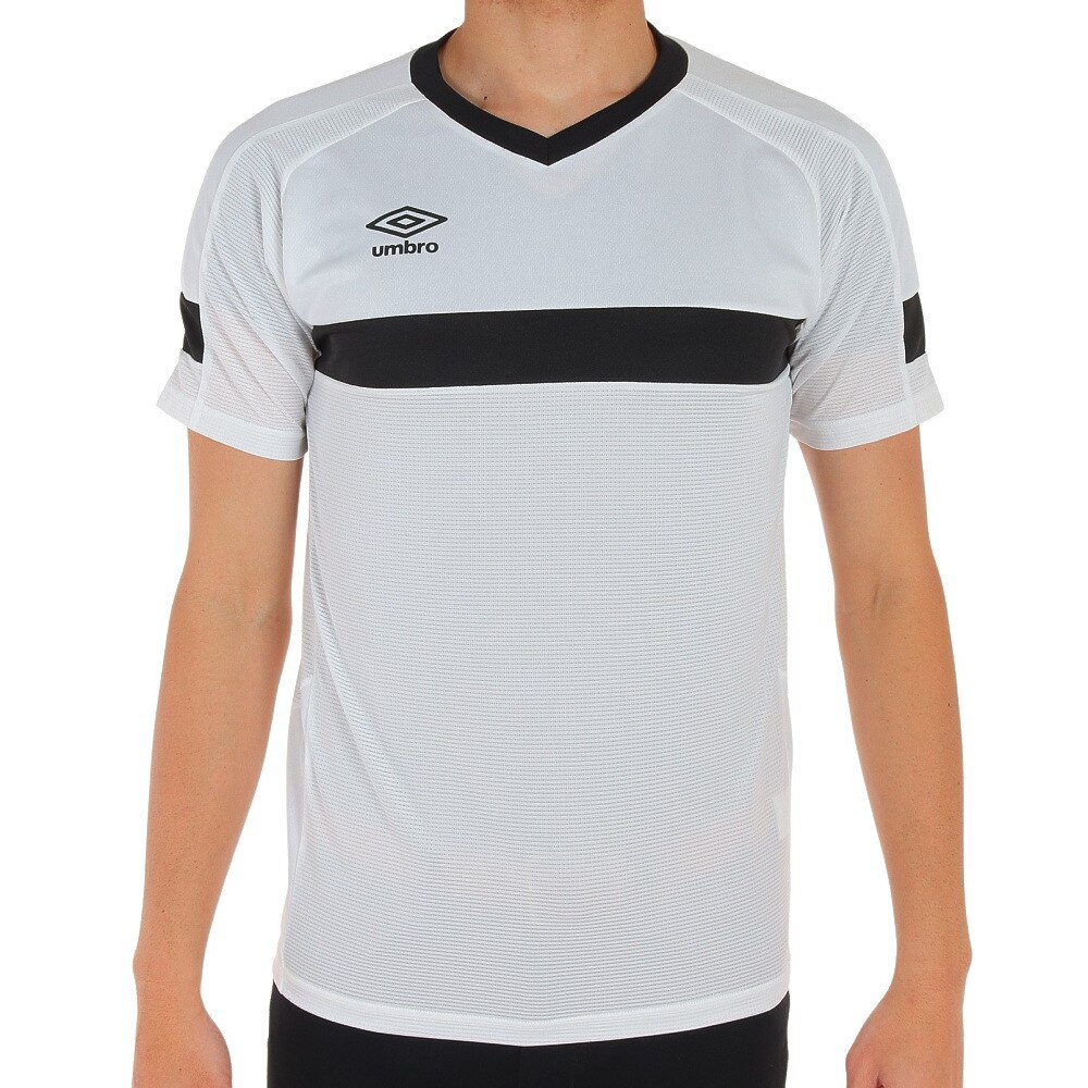 アンブロ（UMBRO）（メンズ、レディース）サッカーウェア  Tシャツ ブリーズプラスショートスリーブシャツ UUUSJA61XB WHT