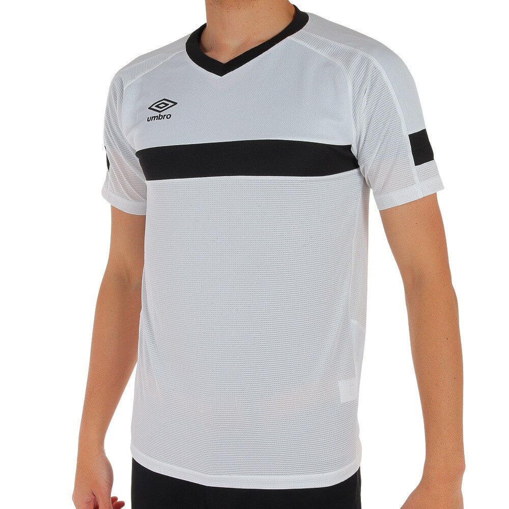 アンブロ（UMBRO）（メンズ、レディース）サッカーウェア  Tシャツ ブリーズプラスショートスリーブシャツ UUUSJA61XB WHT