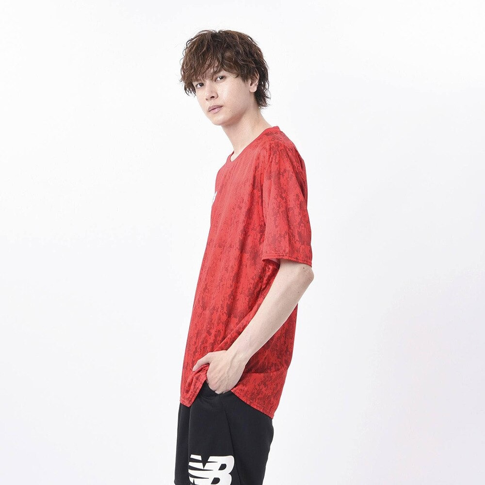 ニューバランス（new balance）（メンズ）サッカーウェア ゲームシャツ 半袖Tシャツ JMTF1010RED
