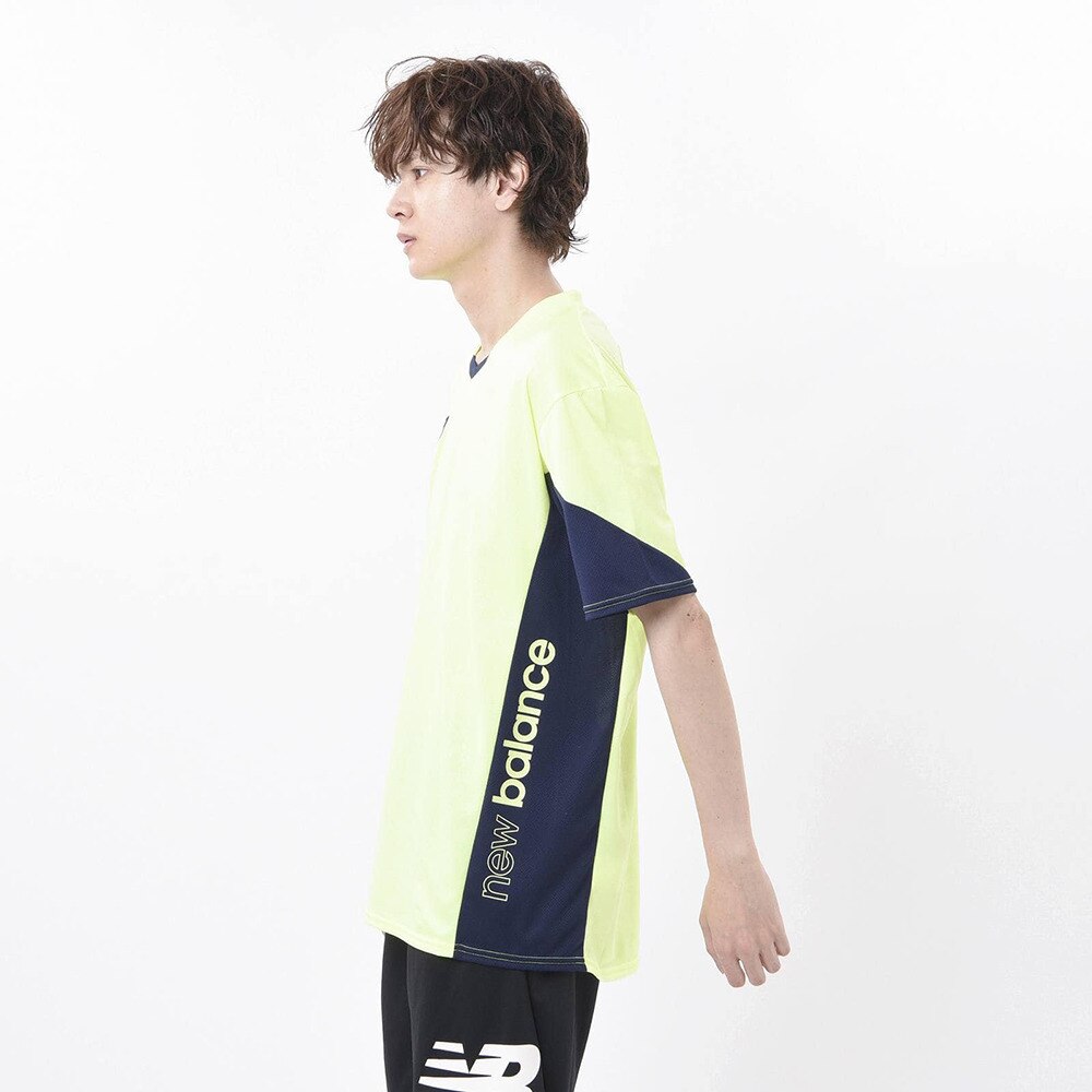 ニューバランス（new balance）（メンズ）サッカーウェア プラクティスシャツ 半袖Tシャツ 接触冷感機能加工 JMTF1011BIO 速乾