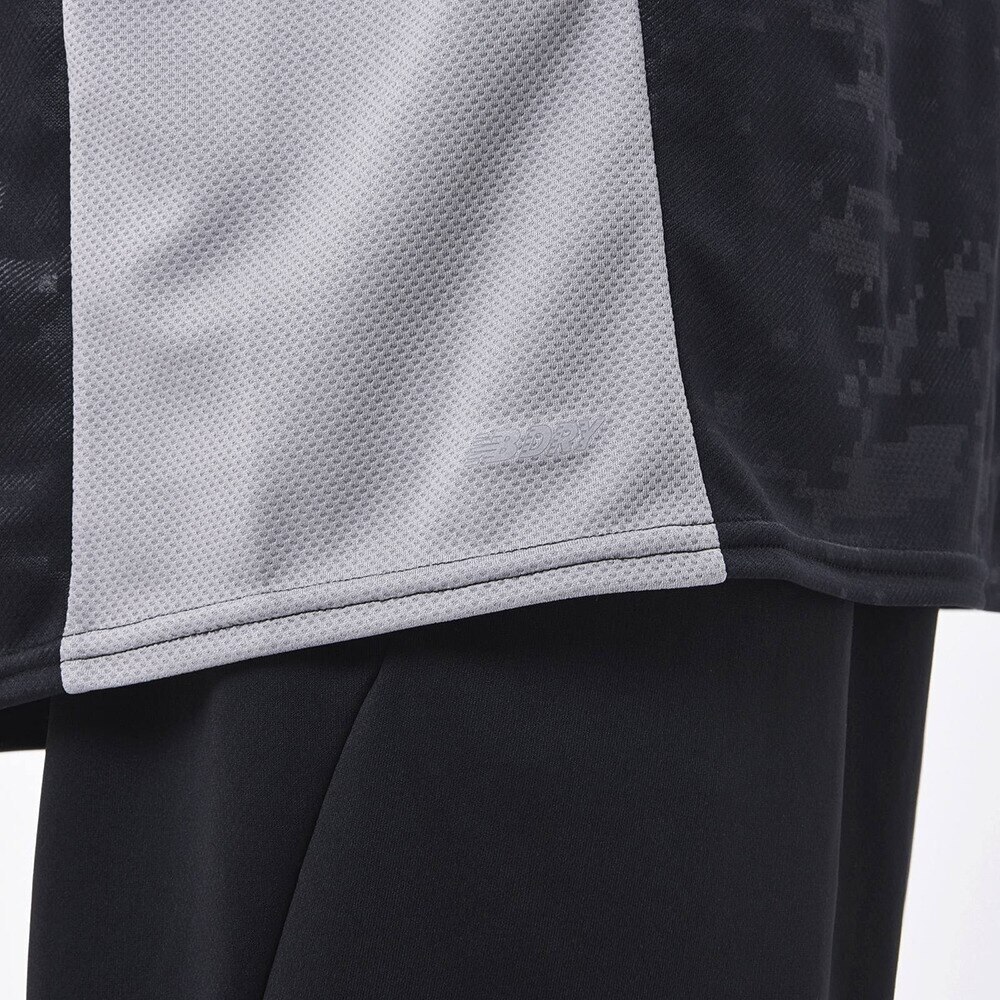 ニューバランス（new balance）（メンズ）サッカーウェア プラクティスシャツ 半袖Tシャツ 接触冷感機能加工 JMTF1011BK 速乾★★★