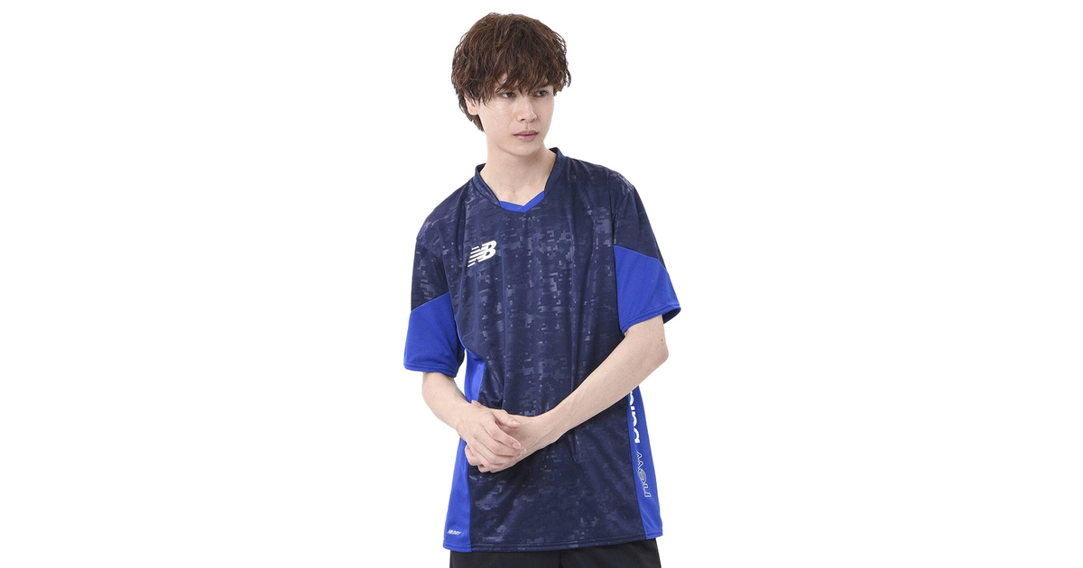 ニューバランス｜サッカーウェア プラクティスシャツ 半袖Tシャツ 接触冷感機能加工 JMTF1011NV - スポーツ用品はスーパースポーツゼビオ