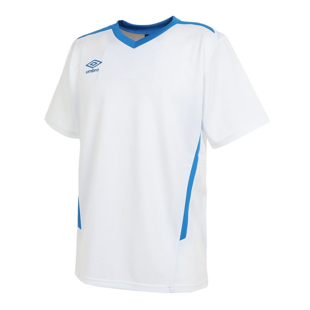 アンブロ（UMBRO）（メンズ）サッカーウェア 半袖プラクテイスシヤツ UUUTJA65 WHT スポーツ用品はスーパースポーツゼビオ