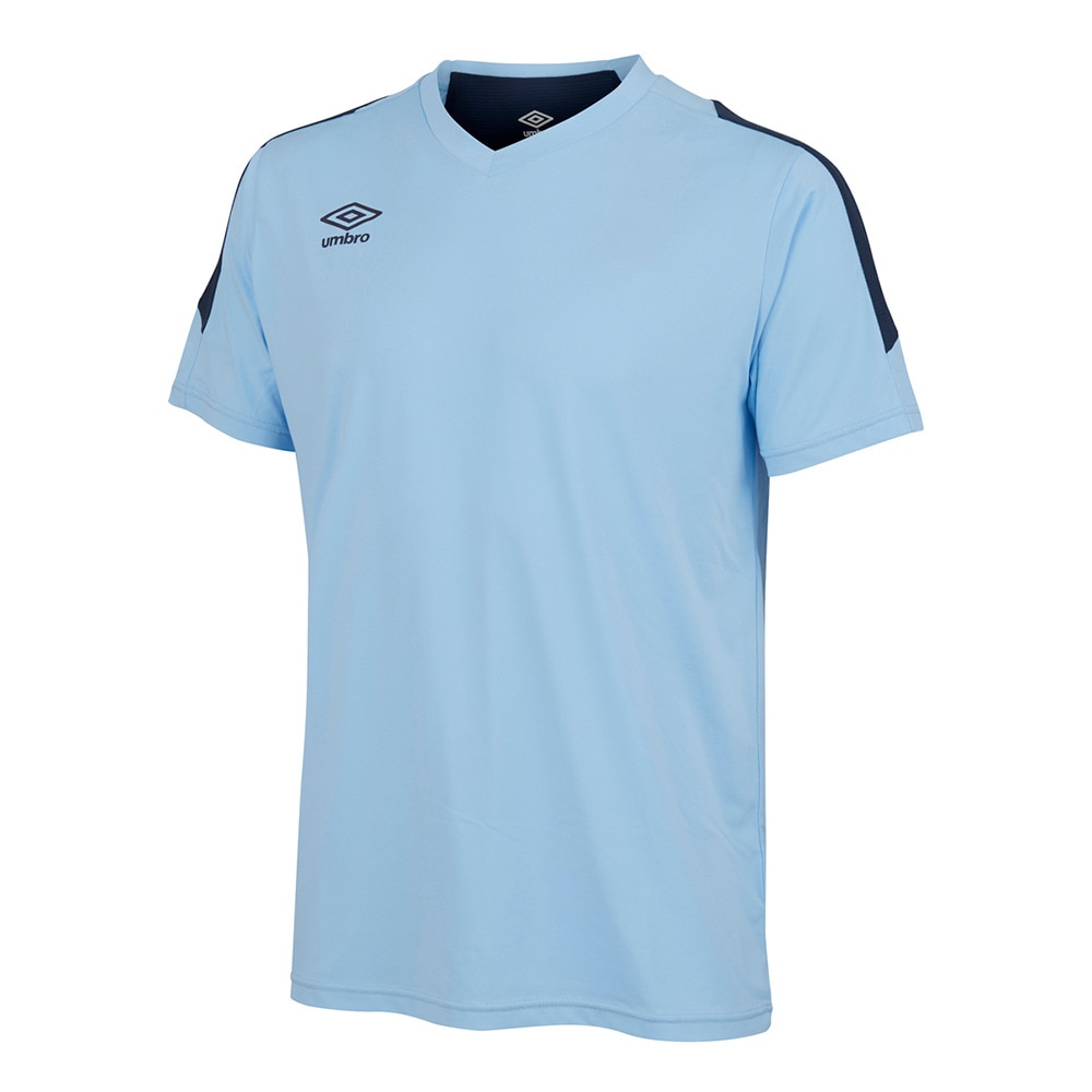 アンブロ（UMBRO）（メンズ）サッカーウェア Tシャツ 接触冷感 吸汗 速乾 UVカット 遮熱 冷シャツ UUUTJA60 RIBU  スポーツ用品はスーパースポーツゼビオ