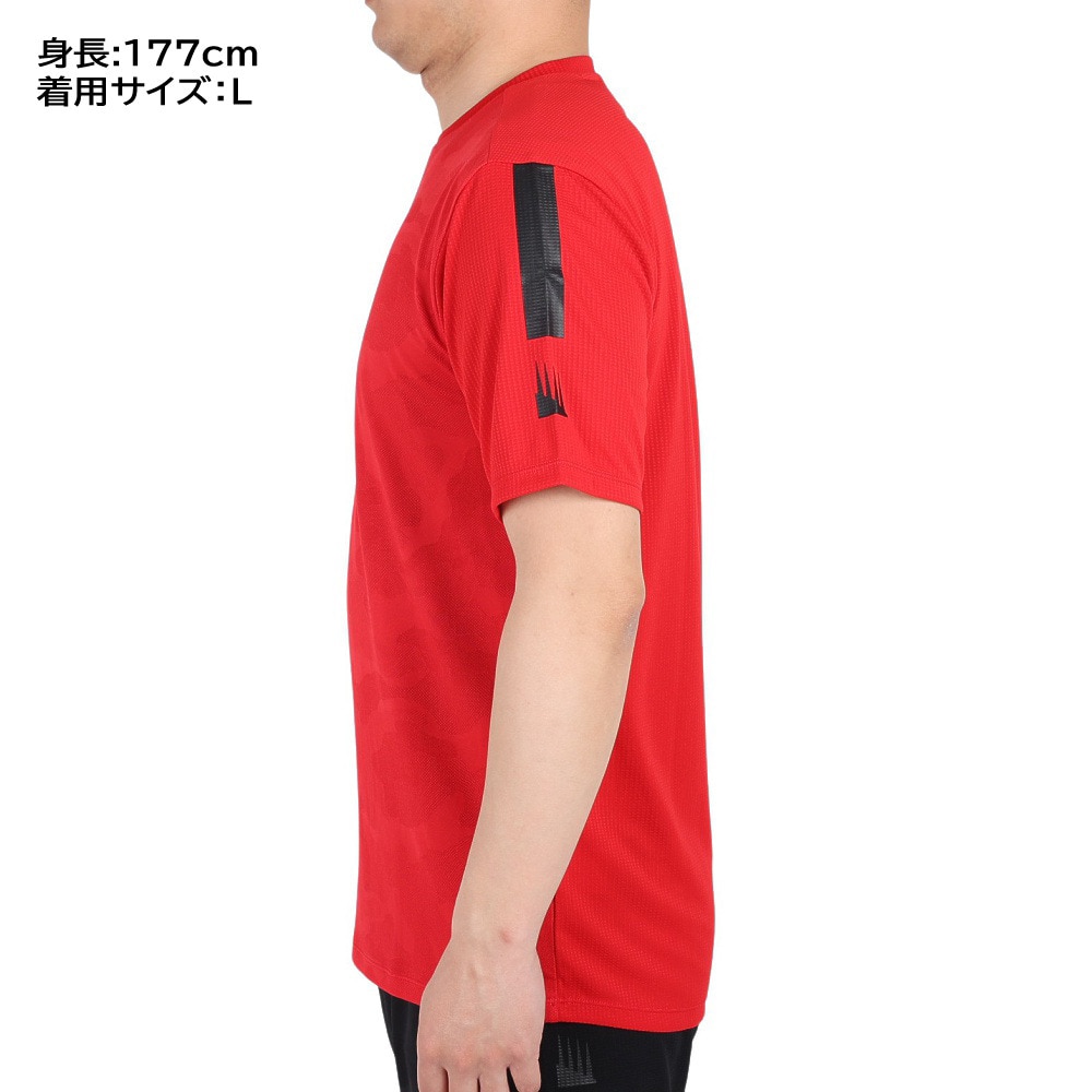 ニューバランス（new balance）（メンズ）サッカーウェア トレーニングマッチ ショートスリーブシャツ AMT35200RD 速乾