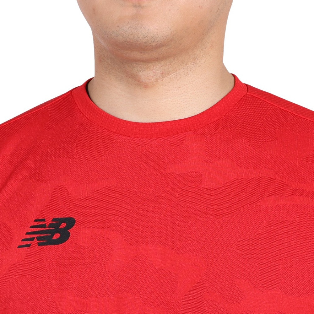 ニューバランス（new balance）（メンズ）サッカーウェア トレーニングマッチ ショートスリーブシャツ AMT35200RD 速乾