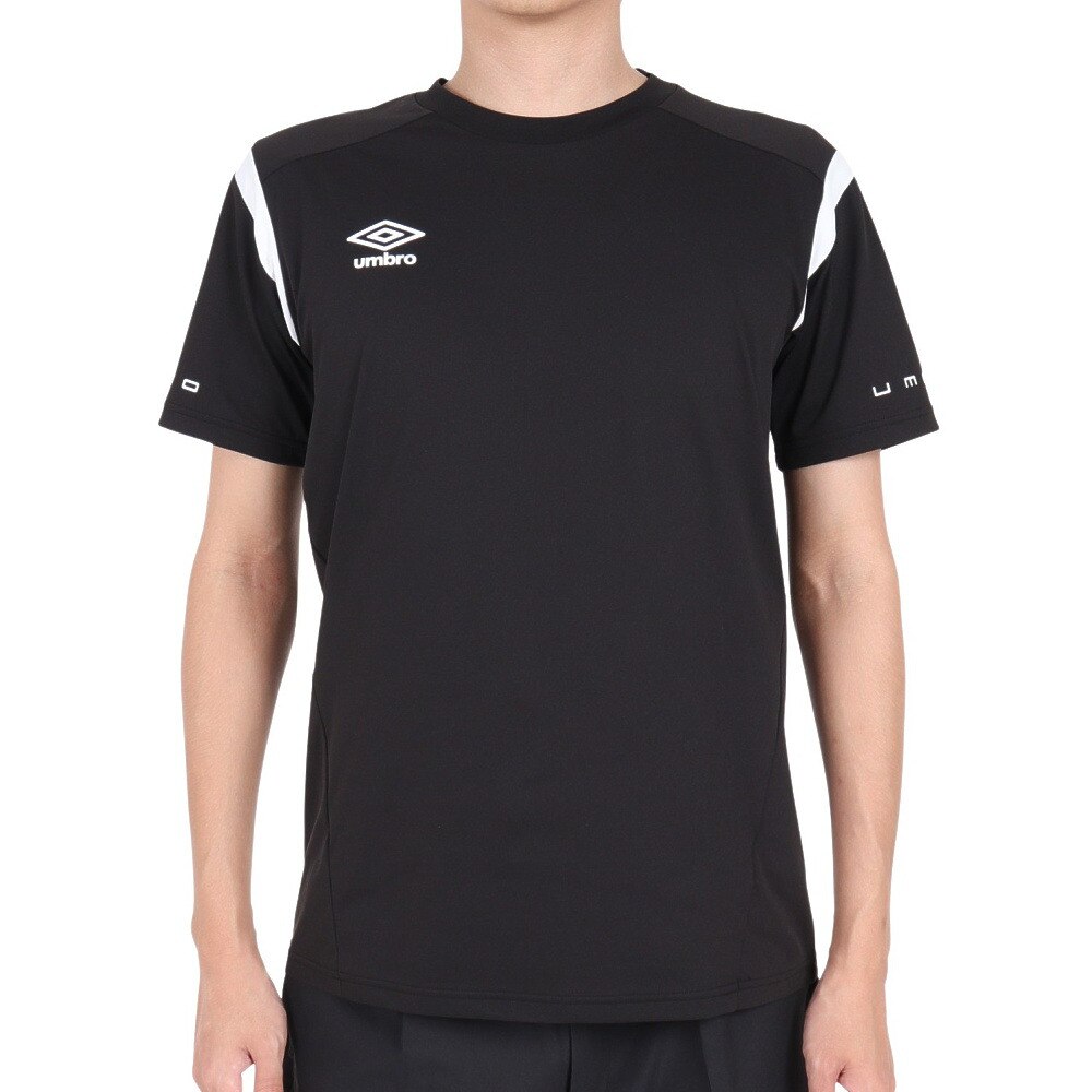 アンブロ（UMBRO）（メンズ）サッカーウェア UVカット 半袖プラクティスシャツ UUUVJA55 BLK