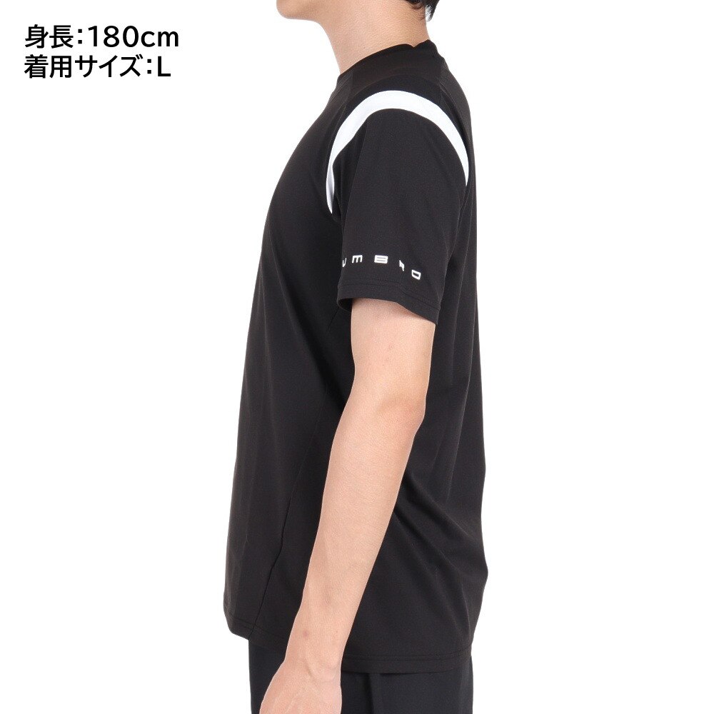アンブロ（UMBRO）（メンズ）サッカーウェア UVカット 半袖プラクティスシャツ UUUVJA55 BLK
