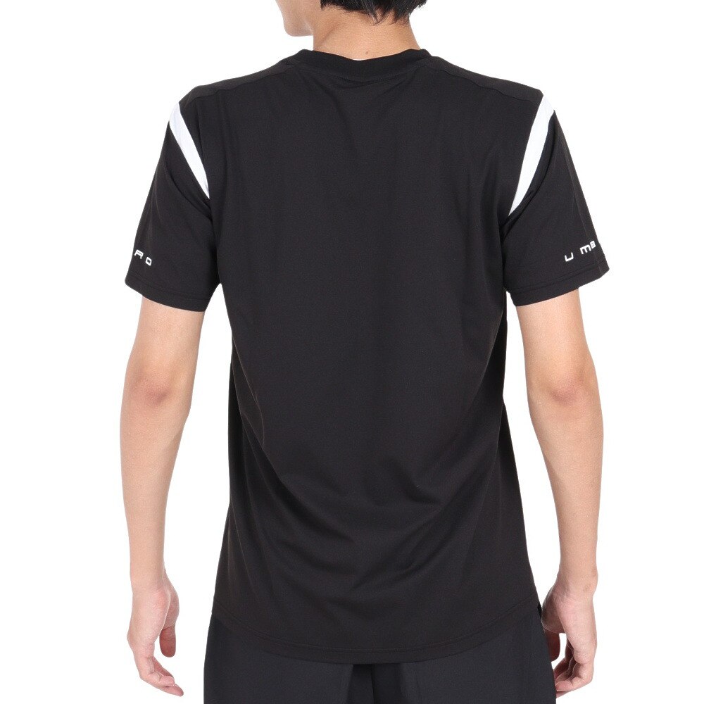 アンブロ（UMBRO）（メンズ）サッカーウェア UVカット 半袖プラクティスシャツ UUUVJA55 BLK